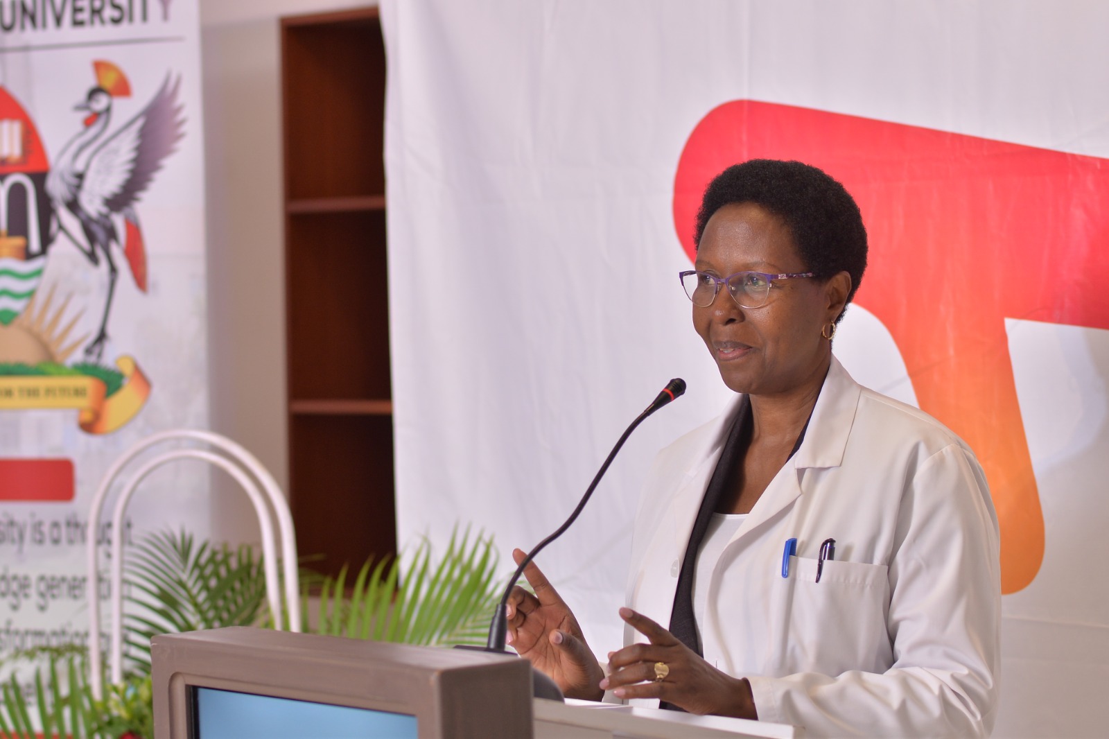 Ag Executive Director Addressing the congragation during the Launch of the Simulation Center At Mulago National Referral Hospital